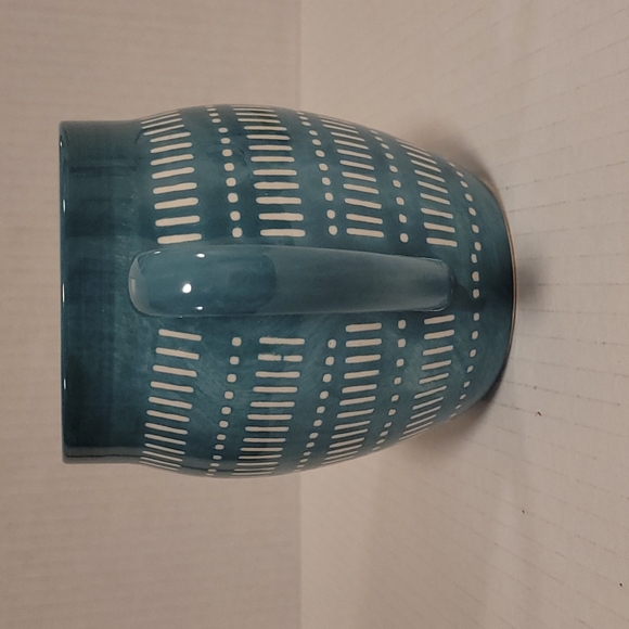 Set of 4 Gorgeous Ankara Turquoise and Orange Mugs - Picture 4 of 11